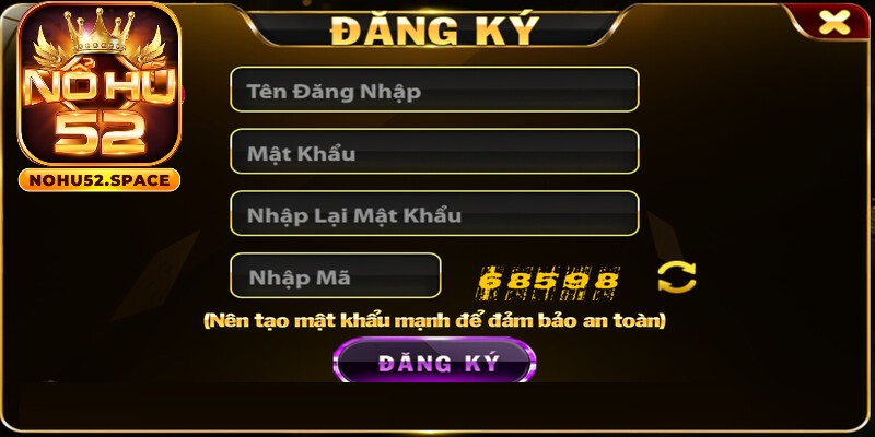 Đăng ký tài khoản tham gia game đơn giản